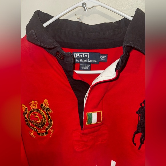 NWOT Ralph Lauren Heaviky Embrodered Polo Rugby Long Sleeve Pullover Shirt - Picture 6 of 8